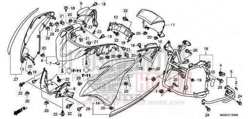 CAPOT AVANT NC700DC de 2012